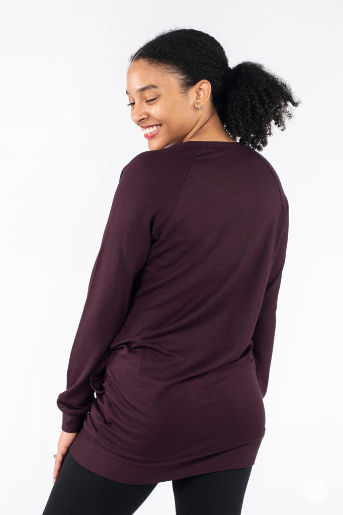 Cozy Plans Burgundy Chenille High-Rise Lounge Sweater Leggings