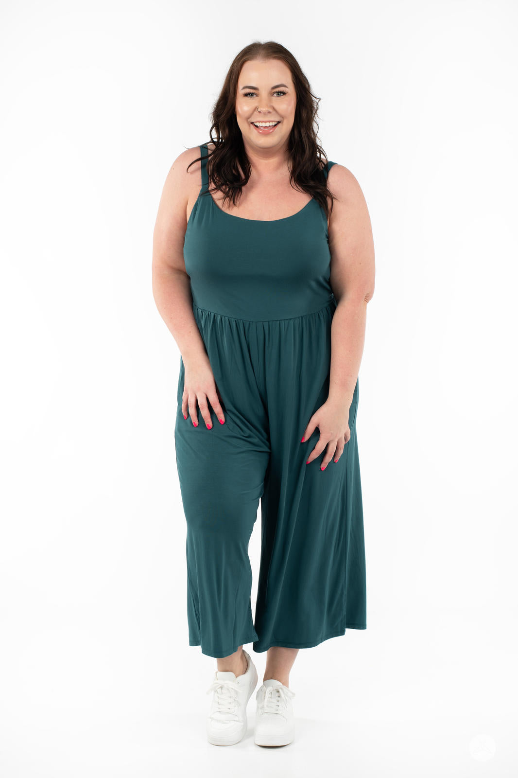 Cropped Wide Leg Jumpsuit