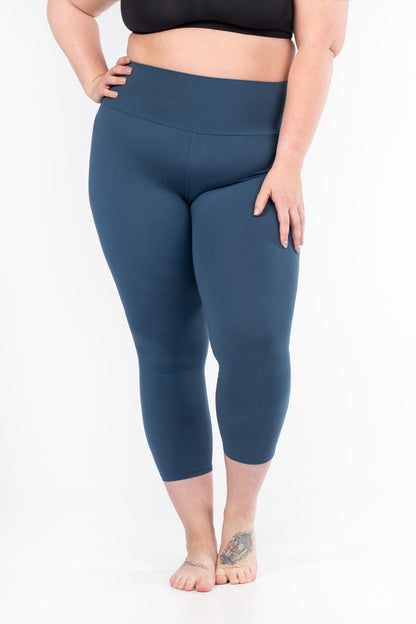 Seaport Blue High-Waisted Crops