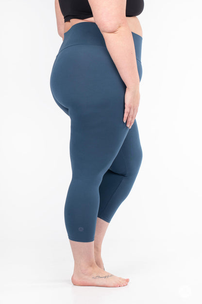 Seaport Blue High-Waisted Crops