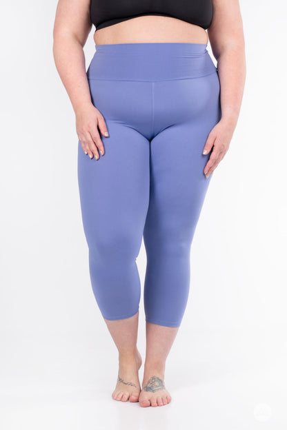 Periwinkle Blue High-Waisted Crops