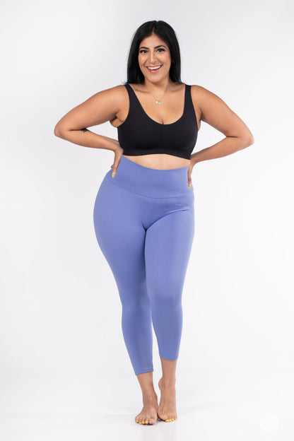 Periwinkle Blue High-Waisted Crops