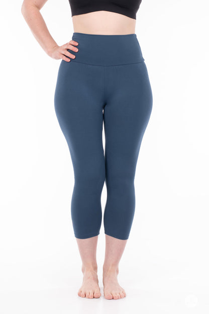 Seaport Blue High-Waisted Crops