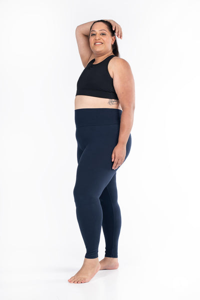 Navy High-Waisted Leggings - On The Move Pullover & 20% Off SweetLegs