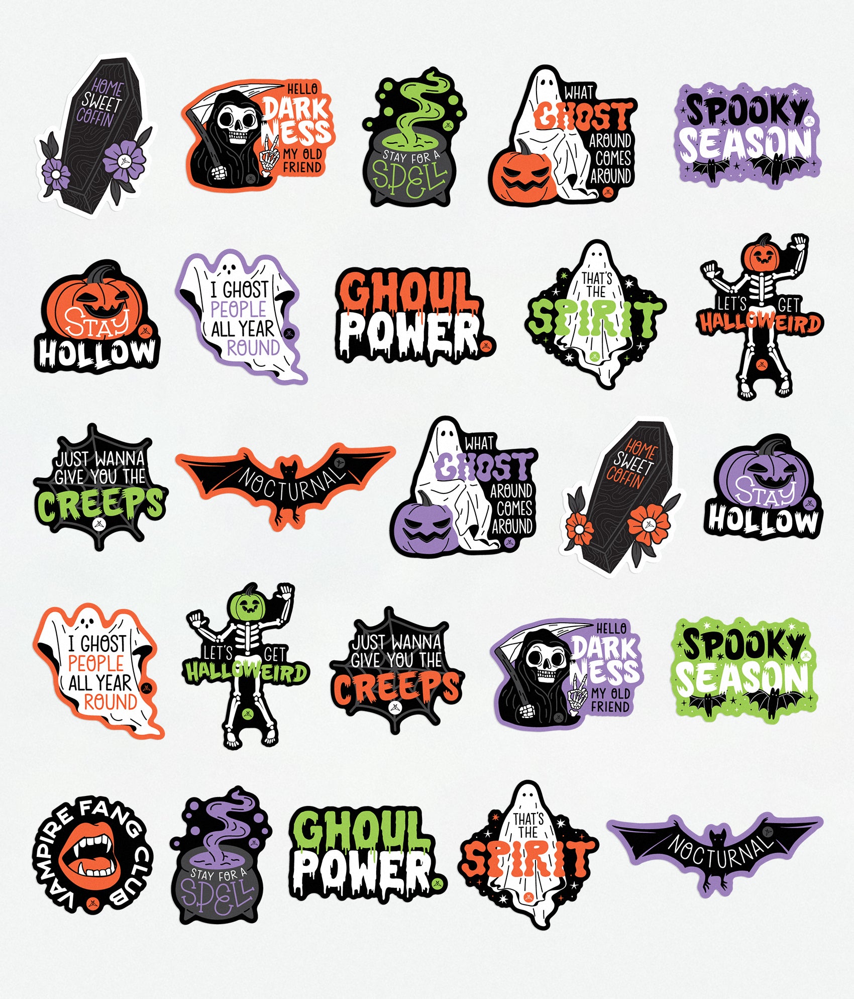 Halloween 25 Sticker Pack