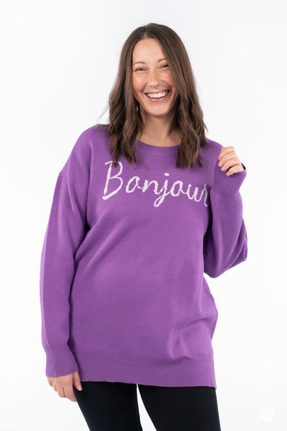 Bonjour Crew Neck Sweater