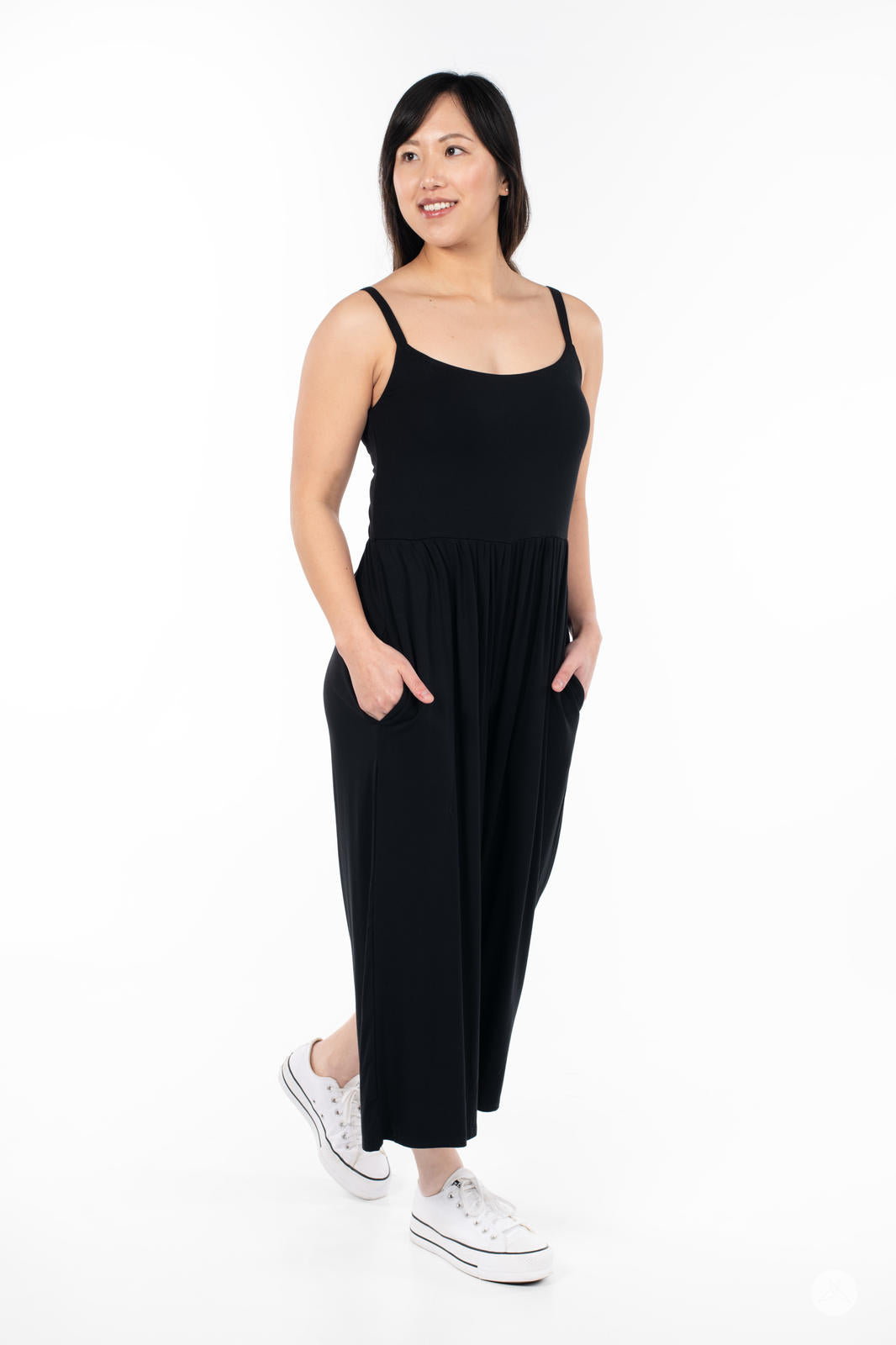 Cropped Wide Leg Jumpsuit