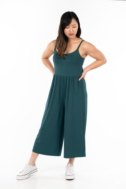 Cropped Wide Leg Jumpsuit