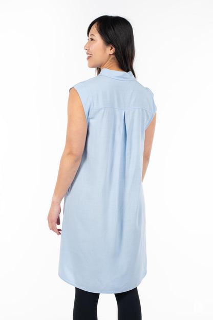 Sleeveless Shirt Dress