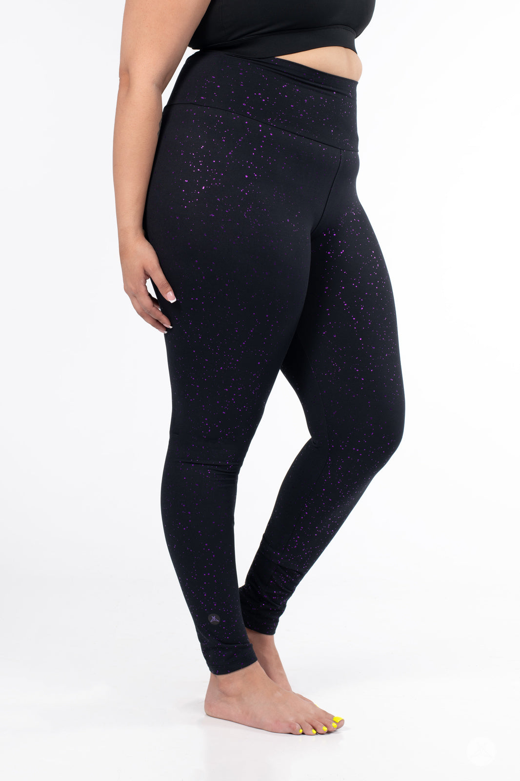 Amethyst Sparkle High-Waisted Leggings