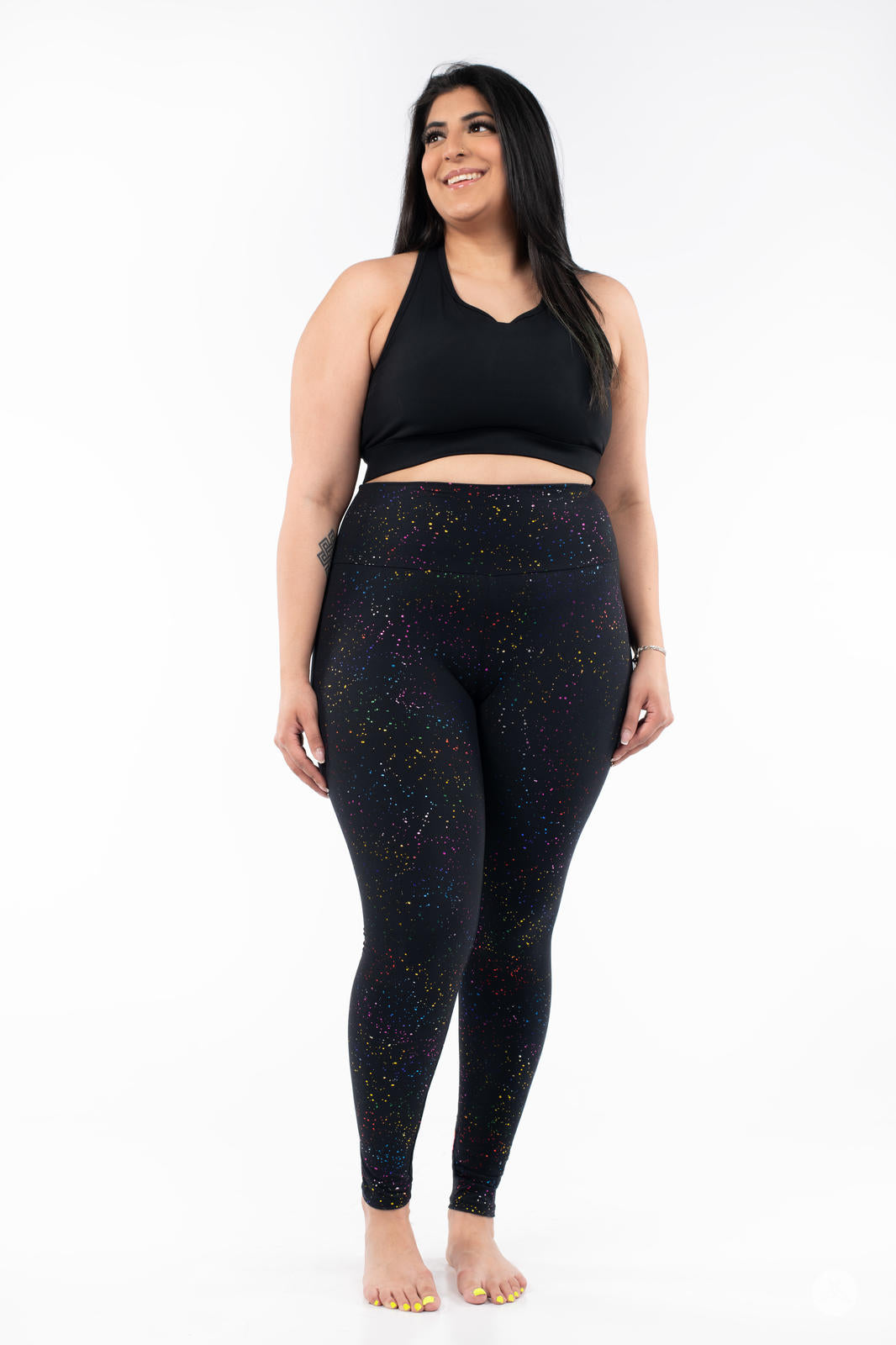 Rainbow Sparkle High-Waisted Leggings