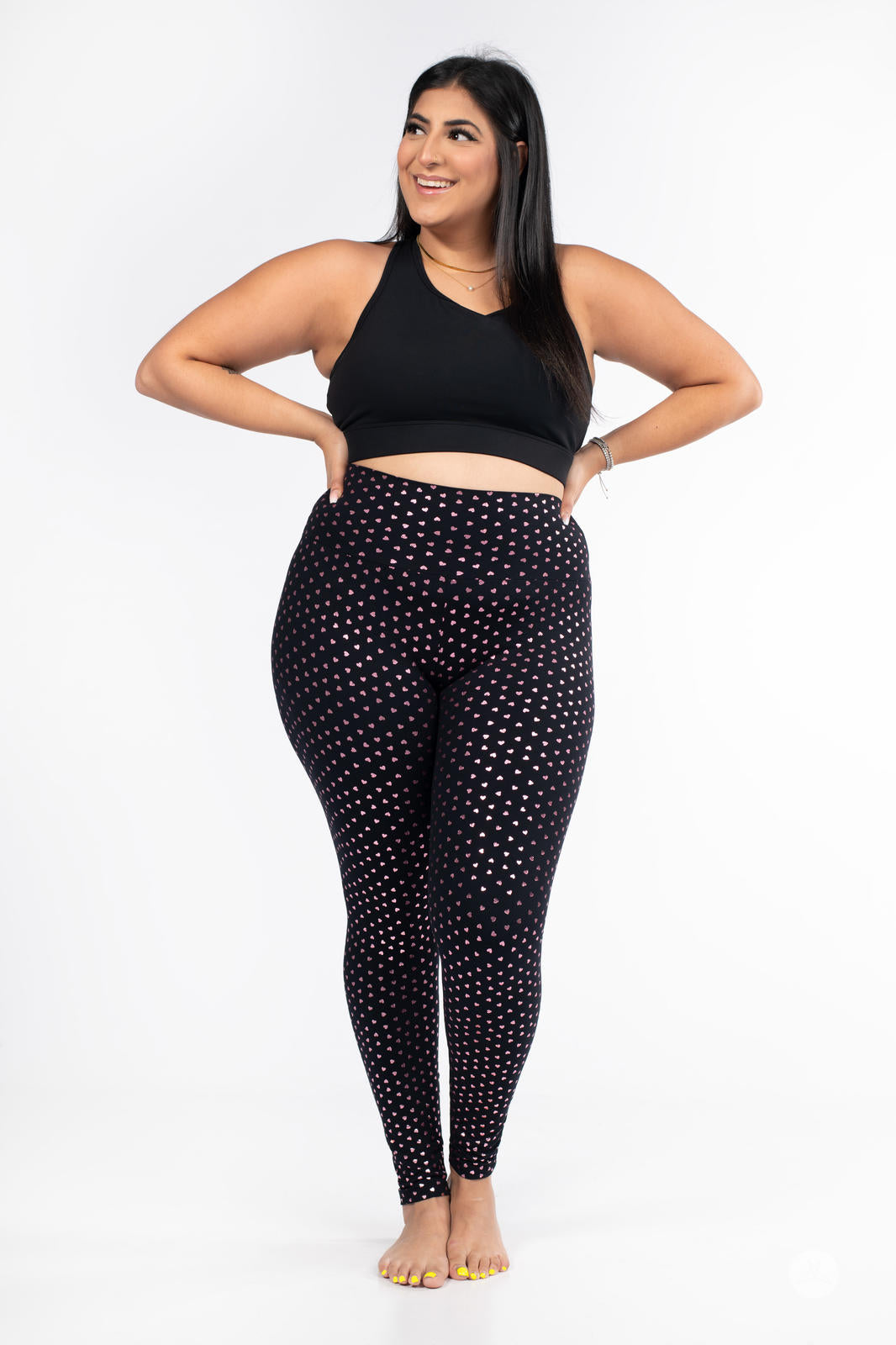 Sweetheart Sparkle High-Waisted Leggings