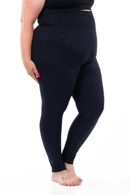 Amethyst Sparkle High-Waisted Leggings