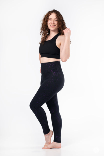 Amethyst Sparkle High-Waisted Leggings