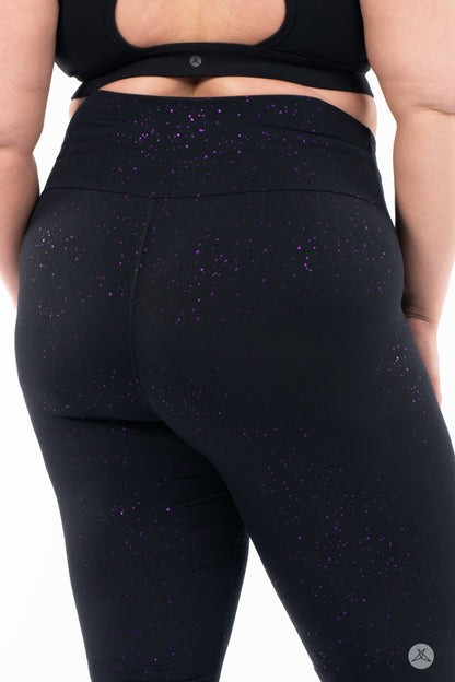 Amethyst Sparkle High-Waisted Leggings