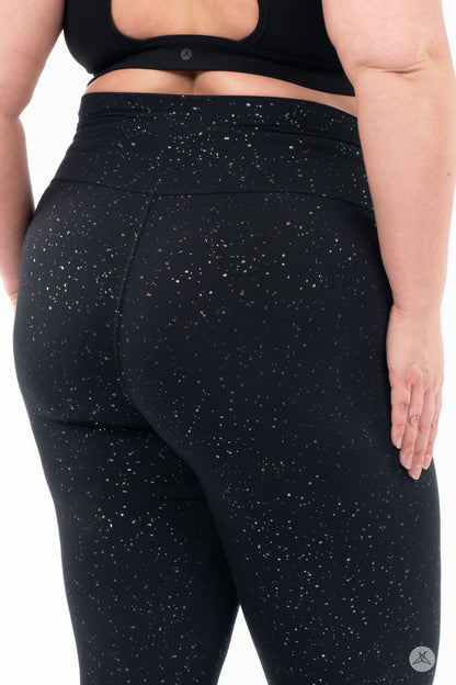 Silver Sparkle High-Waisted Leggings