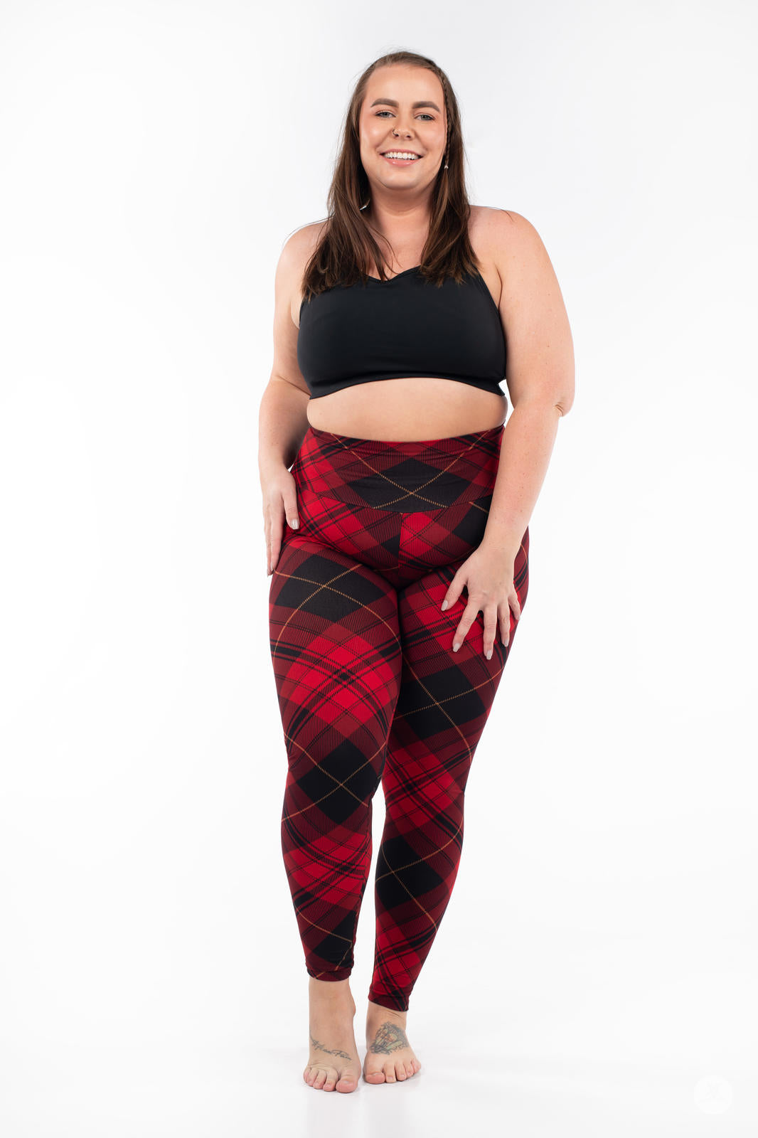 Tartan Tidings High-Waisted Leggings