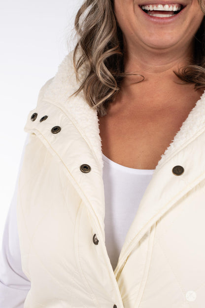 Reversible Quilted Sherpa Vest