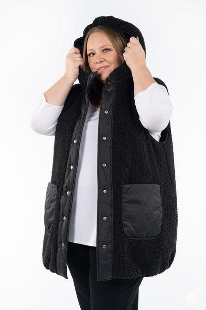 Reversible Quilted Sherpa Vest