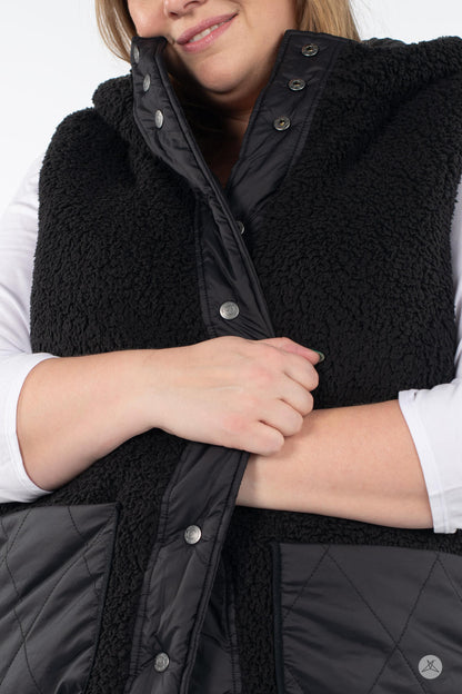 Reversible Quilted Sherpa Vest