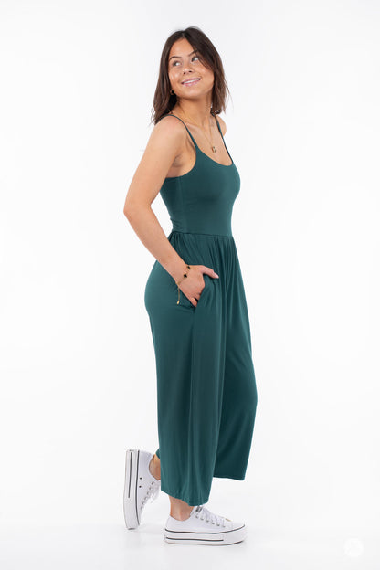 Cropped Wide Leg Jumpsuit