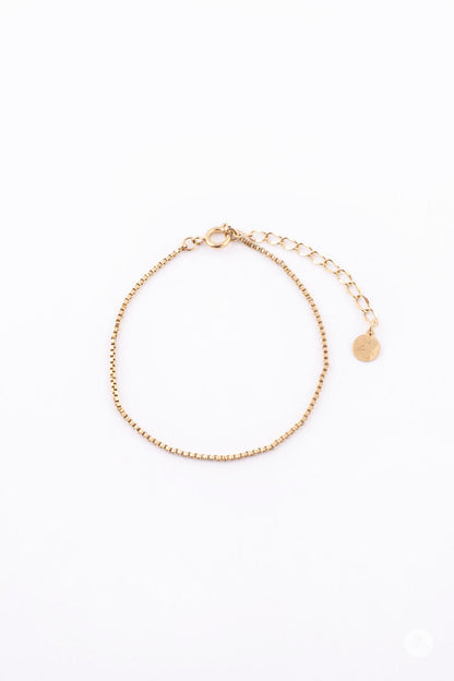 Luxe Gold Box Chain Bracelet