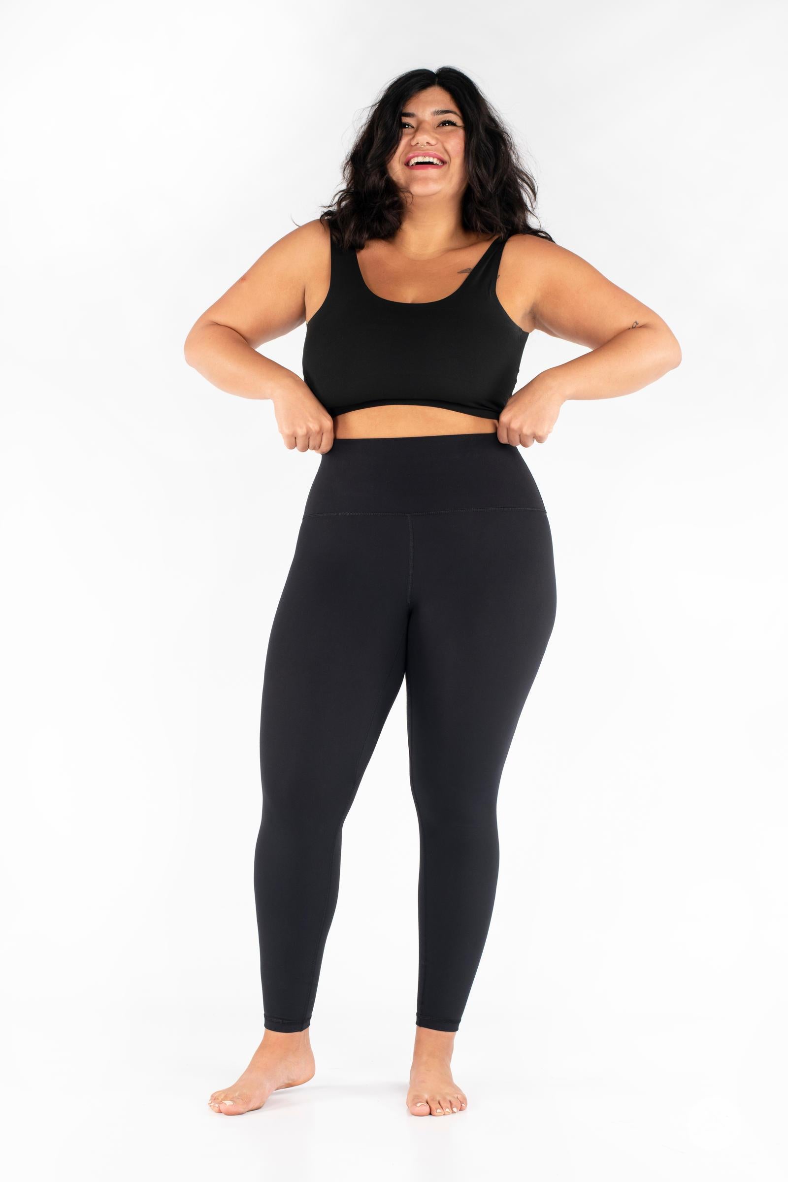 Yelete Ready for Action Full Size Ankle Cutout Active Leggings in Black:  Black 2XL