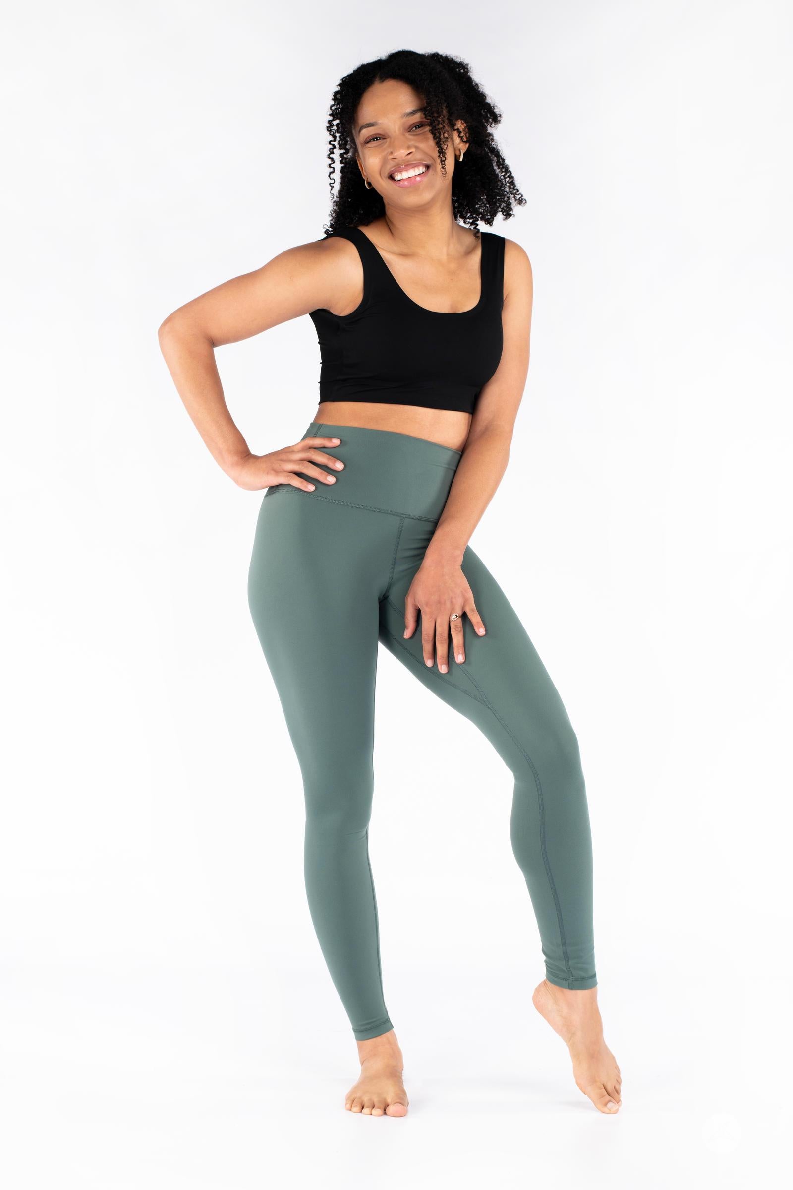 Sage Red Athletic Leggings for Women