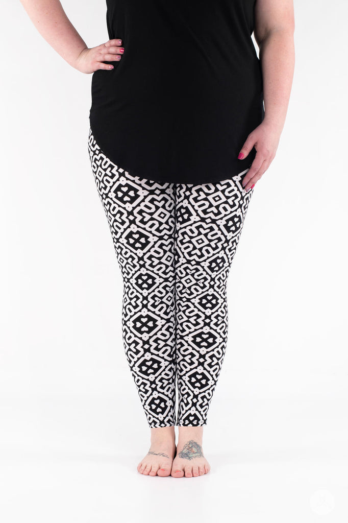 Audrey Plus Size Patterned Leggings SweetLegs.ca SweetLegs Canada