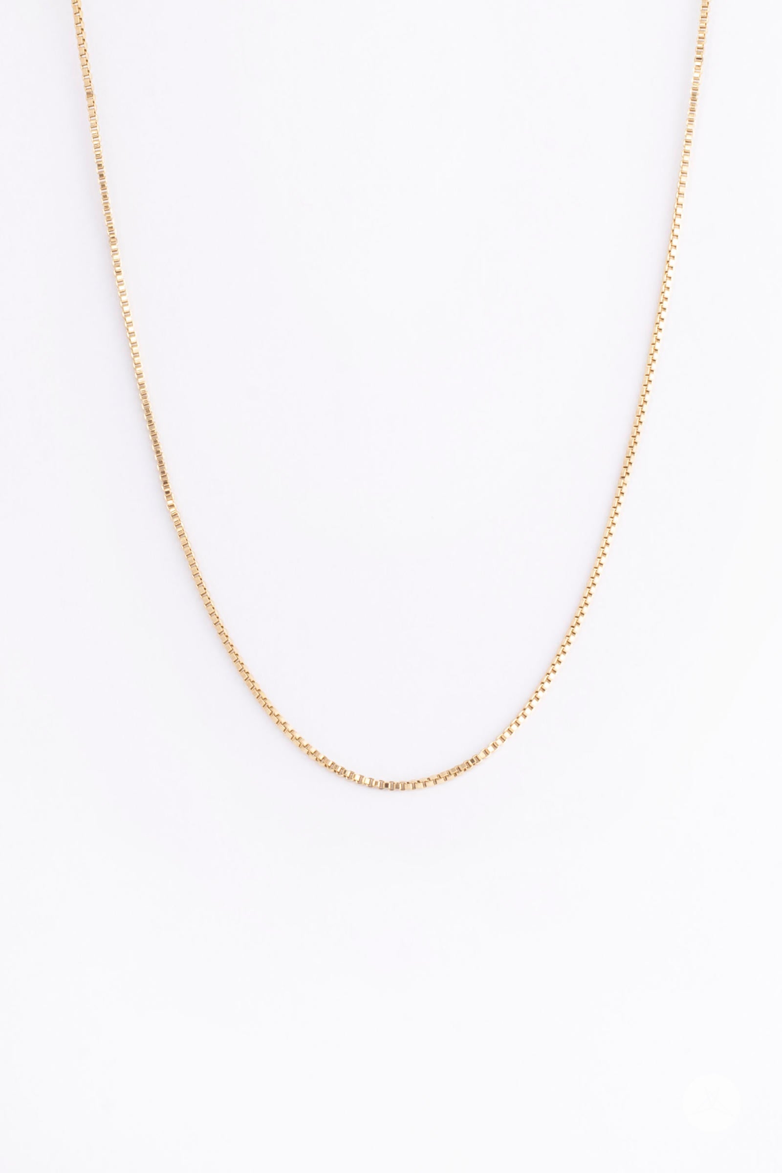 Luxe Gold Box Chain Necklace